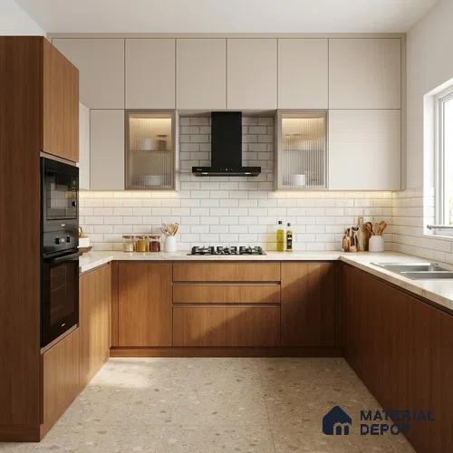 Wooden Look LM 17417 Douglas Fresco 10 ft x 4 ft Texture Finish Decorative Laminate - 1 mm | Suitable for TV Unit, Wardrobe, Kitchen Cabinets