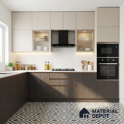 Wooden Look LM 17425 Smoked Brosse Pecan 10 ft x 4 ft Suede Finish Decorative Laminate - 1 mm | Suitable for TV Unit, Wardrobe, Kitchen Cabinets