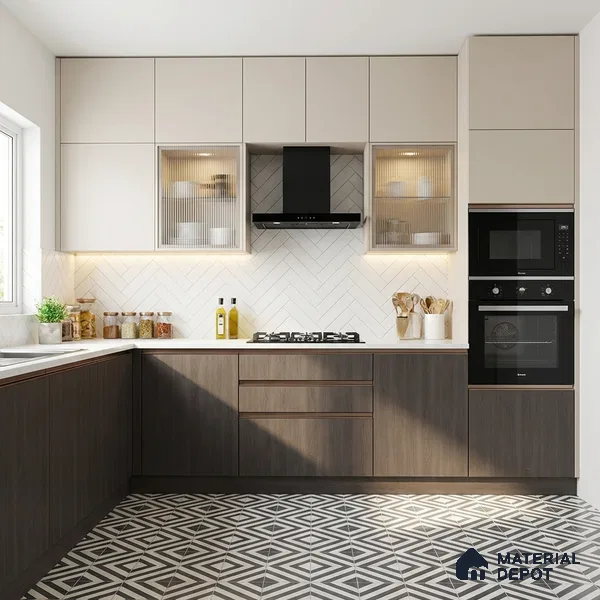 Wooden Look LM 17425 Smoked Brosse Pecan 10 ft x 4 ft Suede Finish Decorative Laminate - 1 mm | Suitable for TV Unit, Wardrobe, Kitchen Cabinets