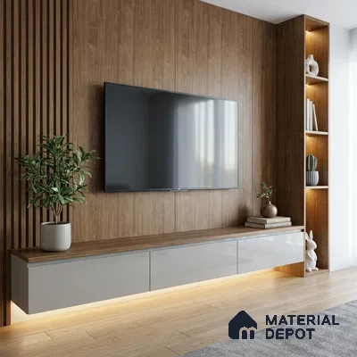 Wooden Look LM 18574 Nerolam Modish Dabema Walnut 8 ft x 4 ft Laminate - 1 mm | Suitable for TV Unit, Wardrobe, Kitchen Cabinets