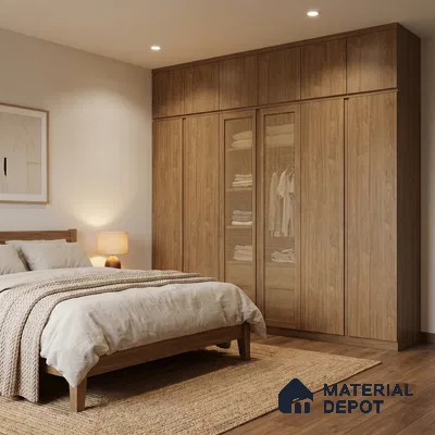 Wooden Look LM 18574 Nerolam Modish Dabema Walnut 8 ft x 4 ft Laminate - 1 mm | Suitable for TV Unit, Wardrobe, Kitchen Cabinets