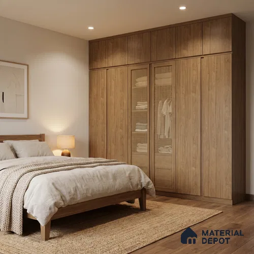 Wooden Look LM 18574 Nerolam Modish Dabema Walnut 8 ft x 4 ft Laminate - 1 mm | Suitable for TV Unit, Wardrobe, Kitchen Cabinets