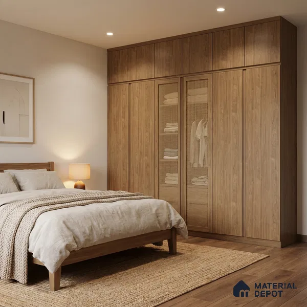 Wooden Look LM 18574 Nerolam Modish Dabema Walnut 8 ft x 4 ft Laminate - 1 mm | Suitable for TV Unit, Wardrobe, Kitchen Cabinets