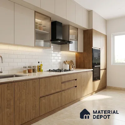 Wooden Look LM 18574 Nerolam Modish Dabema Walnut 8 ft x 4 ft Laminate - 1 mm | Suitable for TV Unit, Wardrobe, Kitchen Cabinets