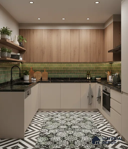Cream Solid Colors look 2B4728 A 155 Pale Ash 8 ft x 4 ft Matte Finish Decorative Laminate - 1 mm | Suitable for Living Room, Kitchen, Office | Matching Edgeband 1052 from E3