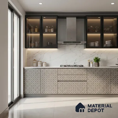 Patterned Look Cane 2 8 ft x 4 ft Texture Finish Decorative Laminate - 1 mm | Suitable for Bedroom, TV Unit, Wardrobe