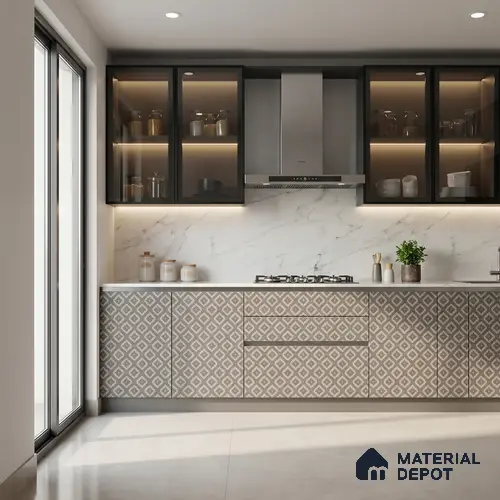 Patterned Look Cane 2 8 ft x 4 ft Texture Finish Decorative Laminate - 1 mm | Suitable for Bedroom, TV Unit, Wardrobe