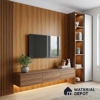 Wooden Look LM 18773 Toasted Hazelnut 8 ft x 4 ft Texture Finish Decorative Laminate - 1 mm | Suitable for TV Unit, Wardrobe, Kitchen Cabinets