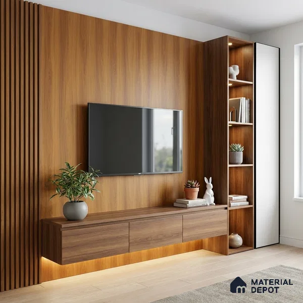 Wooden Look LM 18773 Toasted Hazelnut 8 ft x 4 ft Texture Finish Decorative Laminate - 1 mm | Suitable for TV Unit, Wardrobe, Kitchen Cabinets
