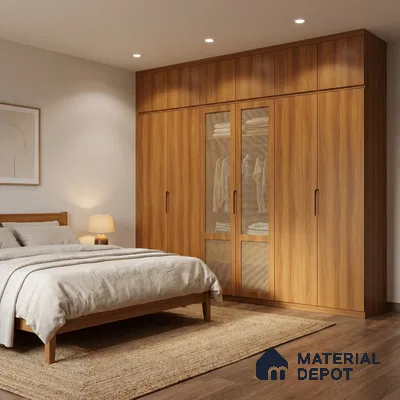 Wooden Look LM 18773 Toasted Hazelnut 8 ft x 4 ft Texture Finish Decorative Laminate - 1 mm | Suitable for TV Unit, Wardrobe, Kitchen Cabinets