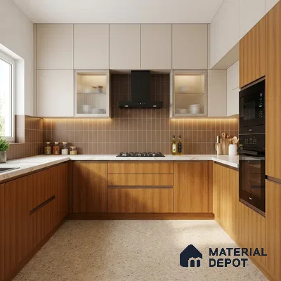 Wooden Look LM 18773 Toasted Hazelnut 8 ft x 4 ft Texture Finish Decorative Laminate - 1 mm | Suitable for TV Unit, Wardrobe, Kitchen Cabinets