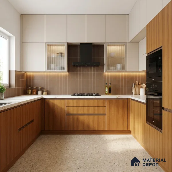 Wooden Look LM 18773 Toasted Hazelnut 8 ft x 4 ft Texture Finish Decorative Laminate - 1 mm | Suitable for TV Unit, Wardrobe, Kitchen Cabinets