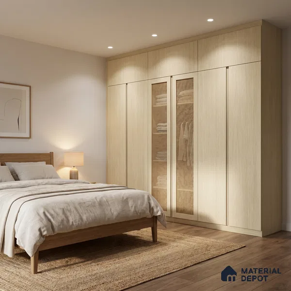 Wooden Look LM 18784 Vanilla Oak 8 ft x 4 ft Texture Finish Decorative Laminate - 1 mm | Suitable for TV Unit, Wardrobe, Kitchen Cabinets