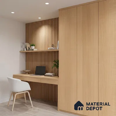 Wooden Look LM 18786 Barley Birch 8 ft x 4 ft Texture Finish Decorative Laminate - 1 mm | Suitable for TV Unit, Wardrobe, Kitchen Cabinets