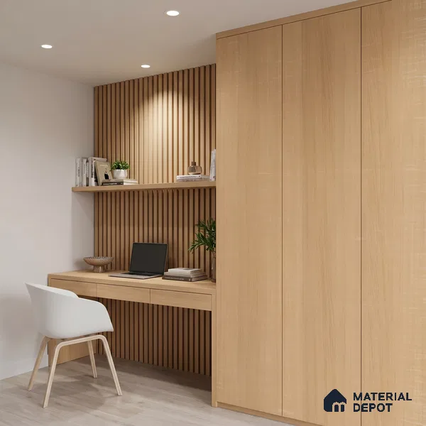 Wooden Look LM 18786 Barley Birch 8 ft x 4 ft Texture Finish Decorative Laminate - 1 mm | Suitable for TV Unit, Wardrobe, Kitchen Cabinets
