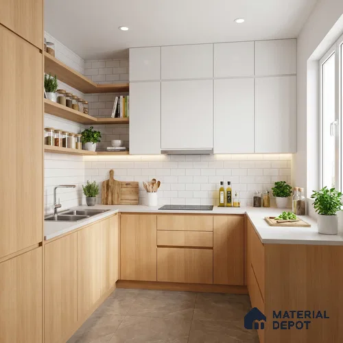 Wooden Look LM 18786 Barley Birch 8 ft x 4 ft Texture Finish Decorative Laminate - 1 mm | Suitable for TV Unit, Wardrobe, Kitchen Cabinets
