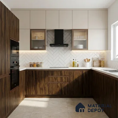Wooden Look LM 18793 Dark Oak 8 ft x 4 ft Texture Finish Decorative Laminate - 1 mm | Suitable for TV Unit, Wardrobe, Kitchen Cabinets