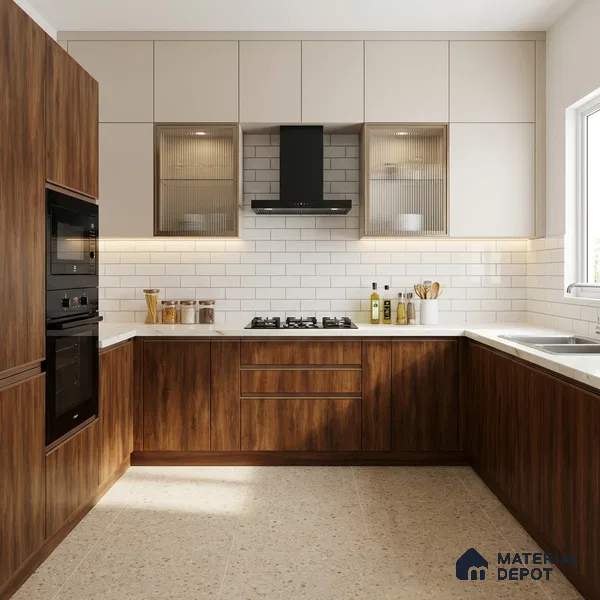 Wooden Look LM 18794 Sunny Dew 8 ft x 4 ft Texture Finish Decorative Laminate - 1 mm | Suitable for TV Unit, Wardrobe, Kitchen Cabinets