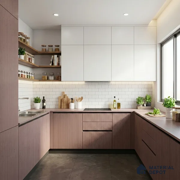 Brown Cement Look LM 18809 8 ft x 4 ft Texture Finish Decorative Laminate - 1 mm | Suitable for TV Unit, Wardrobe, Kitchen Cabinets