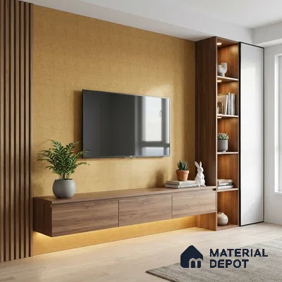Patterned Look Cane 1 8 ft x 4 ft Texture Finish Decorative Laminate - 1 mm | Suitable for Bedroom, TV Unit, Wardrobe