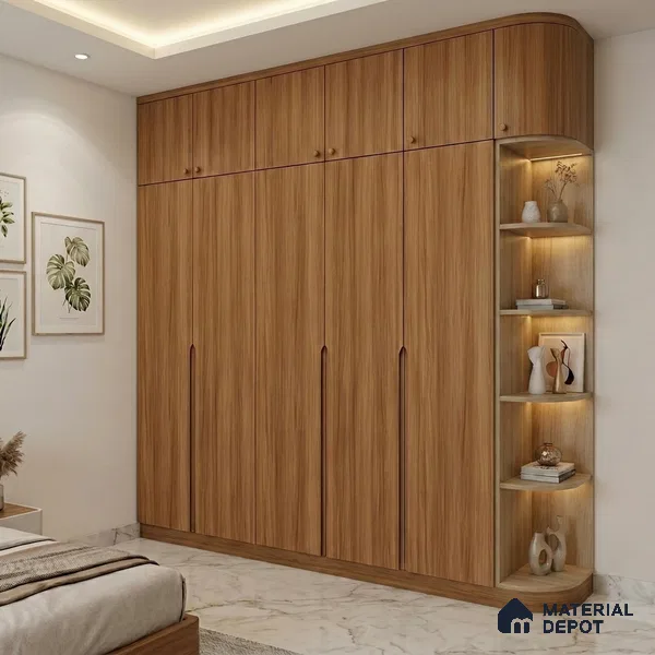 Wooden Look LM 19178 Juglans Redish 8 ft x 4 ft Texture Finish Decorative Laminate - 1 mm | Suitable for TV Unit, Wardrobe, Kitchen Cabinets
