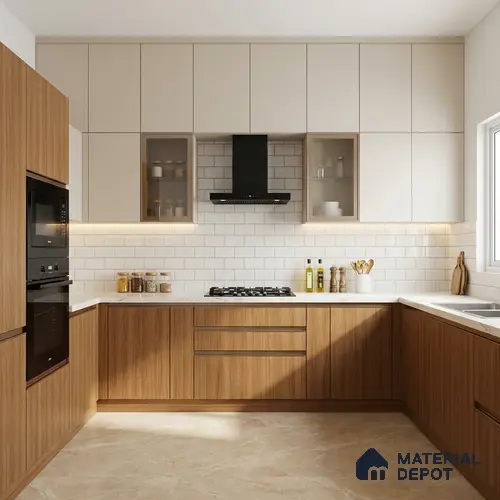 Wooden Look LM 19178 Juglans Redish 8 ft x 4 ft Texture Finish Decorative Laminate - 1 mm | Suitable for TV Unit, Wardrobe, Kitchen Cabinets