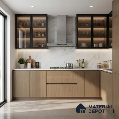 Wooden Look LM 19184 Kiri Pinus 8 ft x 4 ft Texture Finish Decorative Laminate - 1 mm | Suitable for TV Unit, Wardrobe, Kitchen Cabinets
