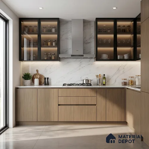 Wooden Look LM 19184 Kiri Pinus 8 ft x 4 ft Texture Finish Decorative Laminate - 1 mm | Suitable for TV Unit, Wardrobe, Kitchen Cabinets