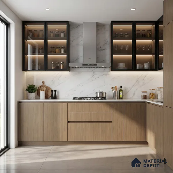 Wooden Look LM 19184 Kiri Pinus 8 ft x 4 ft Texture Finish Decorative Laminate - 1 mm | Suitable for TV Unit, Wardrobe, Kitchen Cabinets