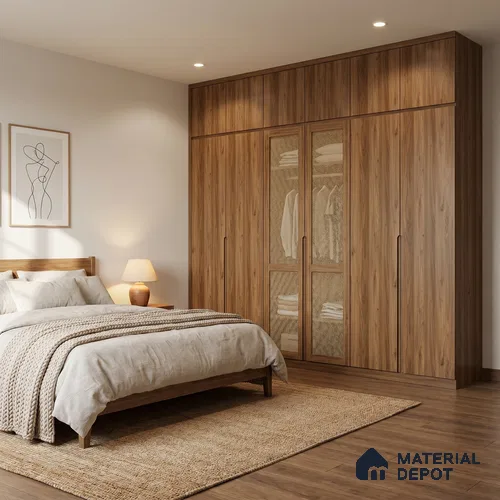 Wooden Look LM 19186 Raw Juglans 8 ft x 4 ft Texture Finish Decorative Laminate - 1 mm | Suitable for TV Unit, Wardrobe, Kitchen Cabinets