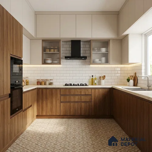 Wooden Look LM 19186 Raw Juglans 8 ft x 4 ft Texture Finish Decorative Laminate - 1 mm | Suitable for TV Unit, Wardrobe, Kitchen Cabinets