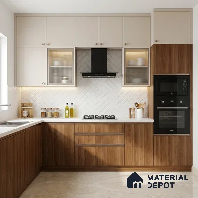 Wooden Look LM 19270 Raw Walnut 8 ft x 4 ft Texture Finish Decorative Laminate - 1 mm | Suitable for TV Unit, Wardrobe, Kitchen Cabinets