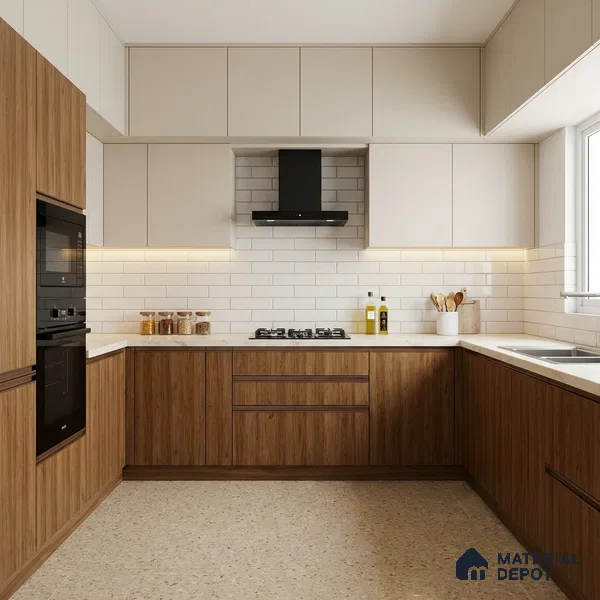 Wooden Look LM 19281 Raw Juglans 8 ft x 4 ft Suede Finish Decorative Laminate - 1 mm | Suitable for TV Unit, Wardrobe, Kitchen Cabinets