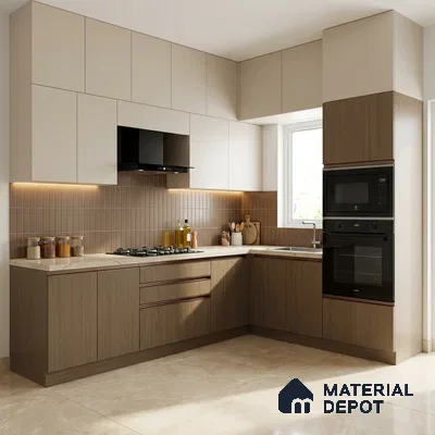 Wooden Look LM 19282 Kiri Pinus 8 ft x 4 ft Suede Finish Decorative Laminate - 1 mm | Suitable for TV Unit, Wardrobe, Kitchen Cabinets