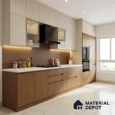 Wooden Look LM 19287 Brazilian Oak 8 ft x 4 ft Texture Finish Decorative Laminate - 1 mm | Suitable for TV Unit, Wardrobe, Kitchen Cabinets