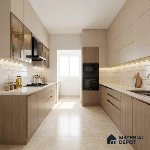 Wooden Look LM 19304 White Oak 8 ft x 4 ft Matte Finish Decorative Laminate - 1 mm | Suitable for TV Unit, Wardrobe, Kitchen Cabinets