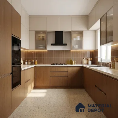 Wooden Look LM 19306 Brazilian Oak 8 ft x 4 ft Matte Finish Decorative Laminate - 1 mm | Suitable for TV Unit, Wardrobe, Kitchen Cabinets