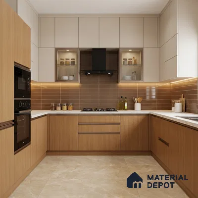 Wooden Look LM 19308 Tropical Oak 8 ft x 4 ft Matte Finish Decorative Laminate - 1 mm | Suitable for TV Unit, Wardrobe, Kitchen Cabinets