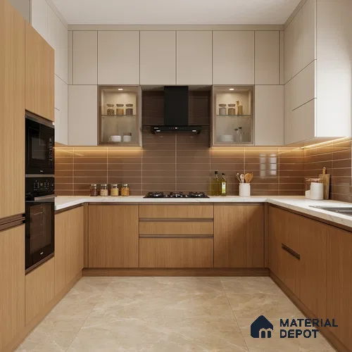 Wooden Look LM 19308 Tropical Oak 8 ft x 4 ft Matte Finish Decorative Laminate - 1 mm | Suitable for TV Unit, Wardrobe, Kitchen Cabinets