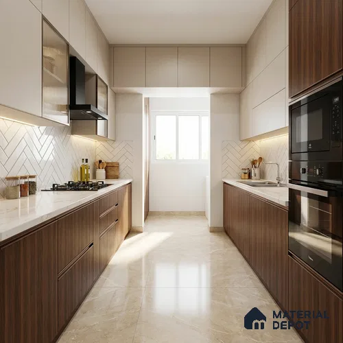 Wooden Look LM 19309 Wattle Juglans 8 ft x 4 ft Matte Finish Decorative Laminate - 1 mm | Suitable for TV Unit, Wardrobe, Kitchen Cabinets