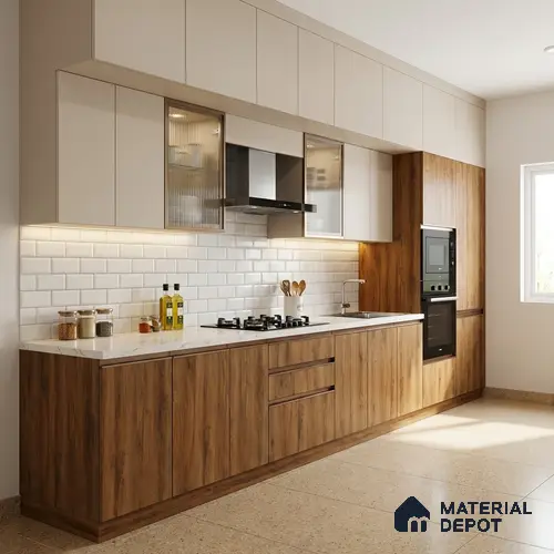 Wooden Look LM 19329 Canadian Pear 8 ft x 4 ft Texture Finish Decorative Laminate - 1 mm | Suitable for TV Unit, Wardrobe, Kitchen Cabinets