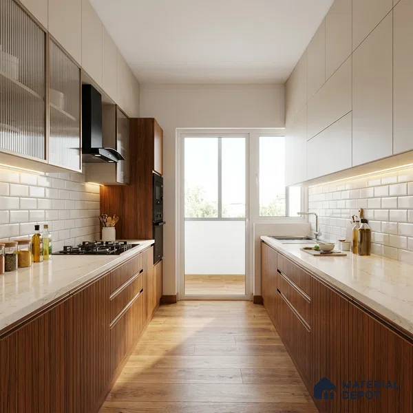 Wooden Look LM 19337 Apple Wood Usa 8 ft x 4 ft Texture Finish Decorative Laminate - 1 mm | Suitable for TV Unit, Wardrobe, Kitchen Cabinets