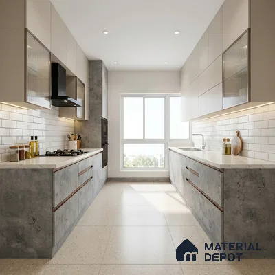 Wooden Look LM 19342 Greek Slate 2 8 ft x 4 ft Texture Finish Decorative Laminate - 1 mm | Suitable for TV Unit, Wardrobe, Kitchen Cabinets