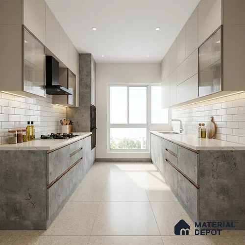 Wooden Look LM 19342 Greek Slate 2 8 ft x 4 ft Texture Finish Decorative Laminate - 1 mm | Suitable for TV Unit, Wardrobe, Kitchen Cabinets