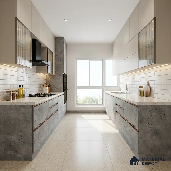 Wooden Look LM 19342 Greek Slate 2 8 ft x 4 ft Texture Finish Decorative Laminate - 1 mm | Suitable for TV Unit, Wardrobe, Kitchen Cabinets