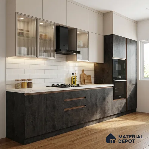 Wooden Look LM 19371 Greek Slate 1 8 ft x 4 ft Texture Finish Decorative Laminate - 1 mm | Suitable for TV Unit, Wardrobe, Kitchen Cabinets