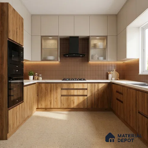 Wooden Look LM 19376 Canadian Pear 8 ft x 4 ft Texture Finish Decorative Laminate - 1 mm | Suitable for TV Unit, Wardrobe, Kitchen Cabinets
