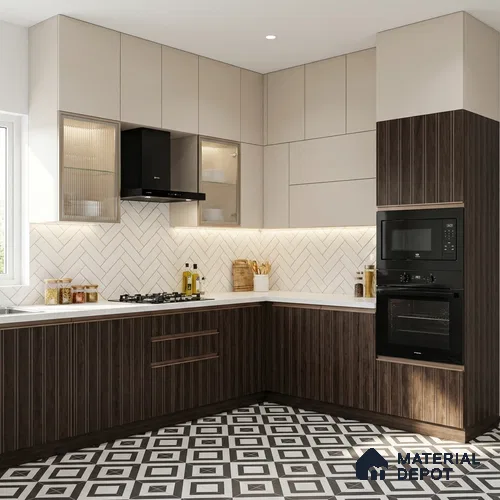 Wooden Look LM 19382 Amazon Wood 8 ft x 4 ft Texture Finish Decorative Laminate - 1 mm | Suitable for TV Unit, Wardrobe, Kitchen Cabinets