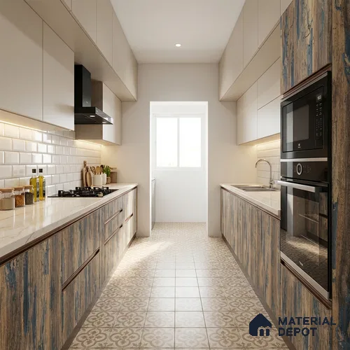 Wooden Look LM 19388 Eucalyptus Wood 8 ft x 4 ft Texture Finish Decorative Laminate - 1 mm | Suitable for TV Unit, Wardrobe, Kitchen Cabinets