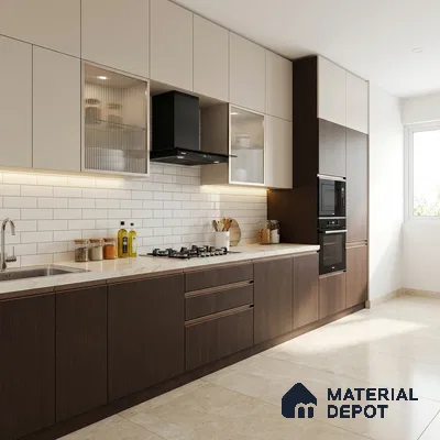 Wooden Look LM 19401 Natural Wenge 8 ft x 4 ft Suede Finish Decorative Laminate - 1 mm | Suitable for TV Unit, Wardrobe, Kitchen Cabinets